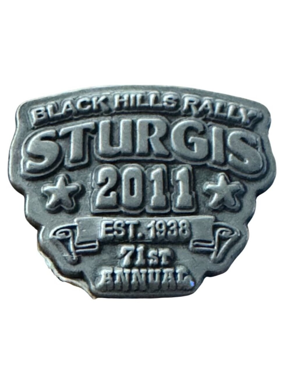 Black Hills Rally Sturgis 2011 71st Annual Metal Pin Badge 1x1 Inch